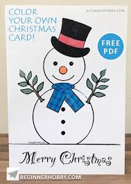 Free Snowman Christmas Card Printable Pdf Christmas Coloring Cards Printable Christmas Cards Snowman Christmas Cards