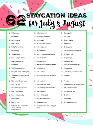 If you enjoy eating out on vacations, do the same on your staycation. 62 Summer Staycation Ideas For July And August This Lil Piglet