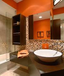 Image Detail For Attractive Orange Bathroom Remodel And Architecture Photos Pictures Orange Bathrooms Brown Bathroom Beautiful Bathrooms
