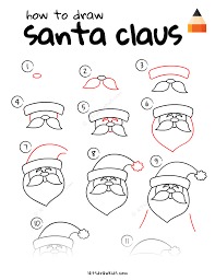 Enclose an irregular circle to indicate the. How To Draw Santa Claus