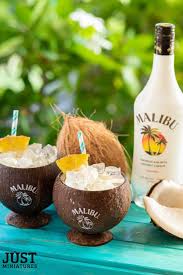 Beyond its sweet coconut flavor and vague caribbean (or was it californian?) vibe, what most drinkers know about malibu often begins and ends with how easily the stuff goes down. Malibu Coconut Rum Miniature 5cl Malibu Cocktails Malibu Coconut Rum Drinks