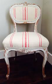 European Grain Sack Upholstered Antique Chair Upholstered By Andrea Duffy With Chalkandfable Upholstered Chairs Upholstered Furniture Antique French Chairs