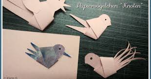 Papiervogelchen Vogel Aus Papierstreifen Papiervogel Knotenvogel Vogel Aus Papierknoten Papier Vogel Papier Papierstreifen