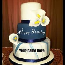 Birthday Wishes With Name And Photo On Cake For Husband Three Layer Birthday Cake For Husband With Name On It Yummy Triple Layer Birthday Cake For Hubby Cake For Husband Strawberry Birthday Cake Orange Birthday Cake