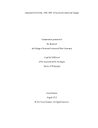 Pdf Indonesia S New Order 1966 1998 Its Social And Intellectual Origins Phd Dissertation Ohio University 2013 Sony Karsono Academia Edu