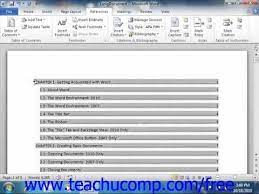 Learn How To Update A Table Of Contents In Microsoft Word At Www Teachucomp Com Get The Complete Tutorial Free At Http Words Microsoft Applications Microsoft