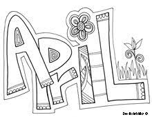 April Coloring Page Coloring Pages Free Coloring Pages Spring Coloring Pages