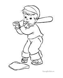 Free Printable Kid Page To Color 034 Baseball Coloring Pages Summer Coloring Pages Coloring Pages