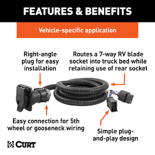 Designed with precision and functionality in mind, this accessory ensures outstanding performance and easy use which makes it the perfect deal for your ultimate. Curt 7 Custom Wiring Harness Extension Adds 7 Way Rv Blade To Truck Bed 56071 Ron S Toy Shop