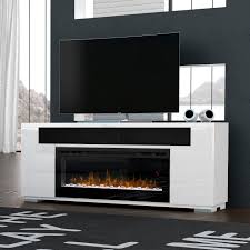 Freestanding mantel electric fireplace with 28 in. Dimplex Haley Media Console Electric Fireplace