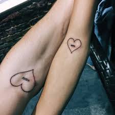 Tattoo Minimalism Love Heart Hearts Numbers Beautiful Boy Girl Couple Hand Hands