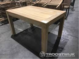 Rustic weathered finish with polyurethane coating. Teak Dining Room Table Troostwijk