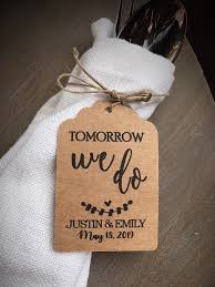 Tomorrow We Do • Rehearsal Dinner Favors and Silverware Tags • Wedding  Favor Tags