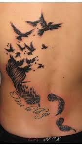 Birds Of A Feather Saying Let It Go Feather Tattoo Meaning Feather With Birds Tattoo Feather Tattoos