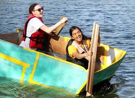 cardboard boats can float, but some don