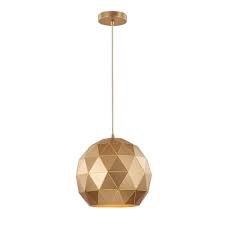 Tavern Modern Geometric Rose Gold Globe Ceiling Pendant Ideas4lighting