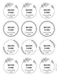 Editable Free Printable Labels For Jars