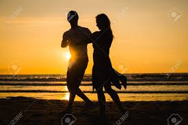 Image result for images lovers beach silhouette