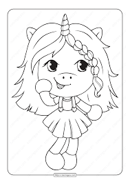 The unicorn is a mythical, fabulous, soft and peaceful creature. Unicorn Girl Coloring Pages