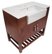 Oak vanity cabinet cloakroom unit bathroom 650mm by 340mm basin sink set. Alfi 36 Inch Golden Oak Single Sink Bathroom Vanity Marble Top