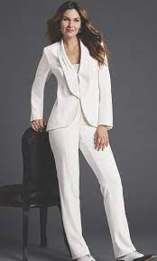 Elegant 2 Piece White Pantsuit White Pantsuit Pantsuit Pantsuit Women