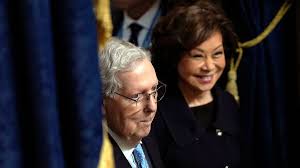 McConnell's wife, Elaine Chao, saw no need for 'immediate return' from China as former GOP leader hospitalized