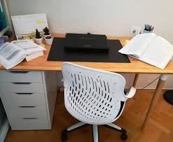 Diy Schreibtisch Ikea Alex Kommode Hilver Tischplatte Home Office Scandi Scandi In 2020 Schreibtisch Diy Schreibtisch Holzschreibtisch