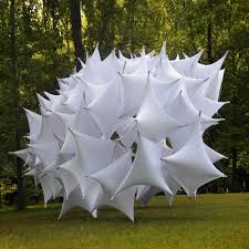 students of ball state construct parametric tensegrity structure for local art fair art fair local art concept models architecture