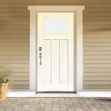 The ngp vinyl door sweep, or brush seal, with rain drip guard fills the gap below the door and helps keep out drafts, light, dust, and weather. Mp Doors 36 In X 80 In Smooth White Right Hand Inswing 3 Lite Lowe Classic Craftsman Finished Fiberglass Prehung Front Door N3068r4hc3224 The Home Depot