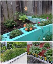 20 Creative Garden Bed Edging Ideas Projects Instructions Cinder Block Garden Garden Beds Garden Edging Blocks