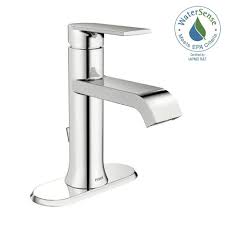 What is the water flow rate range for moen bathroom faucets at the home depot? 99 2 5 Deck Thick Max Includes Drain Moen Genta Single Hole Single Handle Bathroom Faucet Single Handle Bathroom Faucet Bathroom Faucets Cleaning Faucets