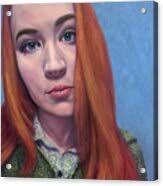 Snowflake in Red Painting by James W Johnson