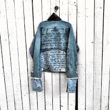 Half Black And Blue Denim Jacket Im Emo Denim Jacket Denim Jacket Denim Jacket Women Upcycled Denim Jacket