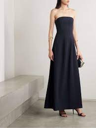 STAUD Benjamin strapless crepe gown | NET-A-PORTER