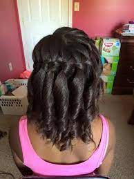 Waterfall Braid On Natural Hair Natural Hair Styles Natural Hair Braids Kids Hairstyles For Wedding