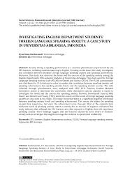 It lies on a deltaic peninsula formed by the confluence of the perak and bidor rivers. Pdf Investigating English Department Students Foreign Language Speaking Anxiety A Case Study In Universitas Airlangga Indonesia
