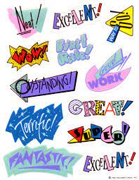 80s Typographic Stickers 90s Graphic Design Sticker Design Logo Design