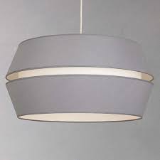John Lewis Partners Ingrid Easy To Fit Shade Grey Modern Ceiling Lights Bedroom Bedroom Ceiling Light Modern Pendant Lighting Dining