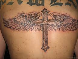 Going for a tattoo with angel wings is the perfect way to pay tribute to a lost one, and it also symbolizes the concept of jesus rising from the dead to go to heaven. 44 Perfect Cross Tattoos On Back