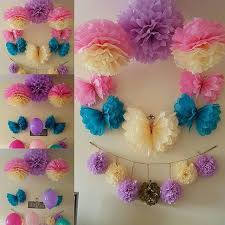 Single Hanging Ceiling Wall Tissue Paper Pom Pom Etsy Girls Birthday Party Decorations Paper Pom Pom Tissue Paper Pom Poms
