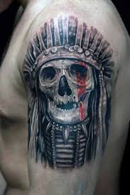80 Indian Skull Tattoo Designs For Men Cool Ink Ideas Indian Skull Tattoos Skull Tattoo Design Tattoo Designs Men