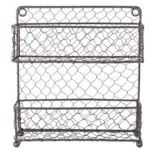 4 tier chicken wire wall mounted, cabinet or pantry storage rack for organizing all your favorite spices and have them. Chicken Wire Cabinet Wayfair