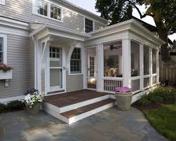 Open Front Porch With Portico And Screened In Side Porch I Like The Unconventional Way The Front Of This Ho Screened Porch Designs Porch Design House Exterior