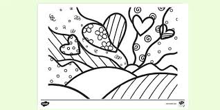 New coloring book apple music description. Free Romero Britto Colouring Page Famous Artists For Kids