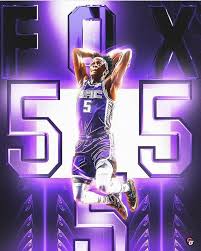 De Aaron Fox Sacramento Kings Nba Art Sports Design Nba