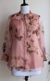 Flowers by zoe creates tween girls clothing that is unique and speaks to her unique spirit. Peach Floral Tie Up Organza Shirt In 2020 Girls Dresses Sewing Stylish Dress Designs Ladies Tops Fashion