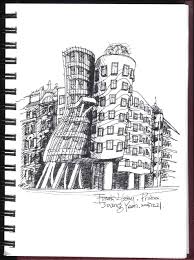 dancing house by frank o gehry prague czech sketch by joungyeon bahk grid a architecture http frank gehry architecture gehry architecture dancing house