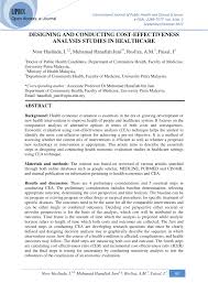 Demographic and clinical determinants of multi drug resistant tuberculosis among hiv infected patients in tanzania. Pdf Designing And Conducting Cost Effectiveness Analysis Studies In Healthcare