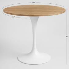 Wood And White Metal Leilani Tulip Dining Table V4 World Market Tulip Dining Table Dining Table Dining Decor
