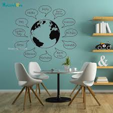 For more large wall decor ideas, check out our headboard roundups here, here and here.if you can build it as a cheap headboard, it can probably be modified into a great piece of wall art, like our pieced wood headboard. Earth Map Many National Languages Welcome Wall Stickers Hello Text Words Home Decor For Coffee Shop Vinyl Handmade Decal Yt1066 Wall Stickers Aliexpress